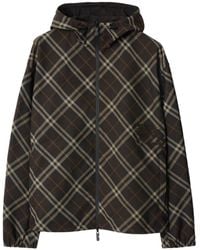 Burberry - Giacca Reversibile A Quadri Con Cappuccio - Lyst