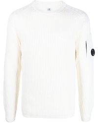 C.P. Company - Logo-patch Ribbed Jumper - Lyst