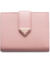 Prada - Portefeuille À Plaque Logo - Lyst