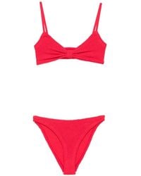 Hunza G - Alicia Crinkle-Effect Bikini - Lyst