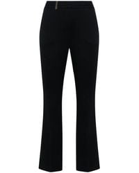 Peserico - Ottoman Fijngeribbelde Flared Broek - Lyst