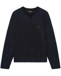 Giorgio Armani - Textured Logo Sweater - Lyst