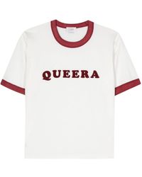 Quira - Flocked-logo Cotton T-shirt - Lyst