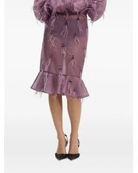 GIUSEPPE DI MORABITO - Ruffled-Hem Midi Skirt - Lyst