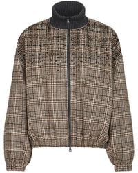 Brunello Cucinelli - Sequin-Embellished Checked Jacket - Lyst