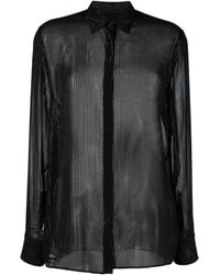 Philipp Plein - Semi-Sheer Button-Down Shirt - Lyst