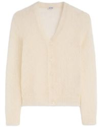 Jil Sander - Lace-Knit Mohair-Blend Cardigan - Lyst