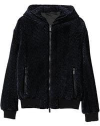 Giorgio Armani - Herringbone-Pattern Hooded Jacket - Lyst