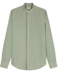 Fursac - Band-Collar Long-Sleeve Shirt - Lyst