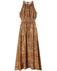 Sandro - Maxi Bandana-Print Dress - Lyst