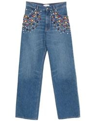 Stella McCartney - Crystal-Embellished Jeans - Lyst