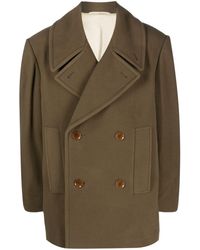 Lemaire - Wool Oversized Peacoat - Lyst