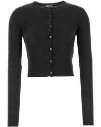 Loewe - Draped-Detailing Cardigan - Lyst