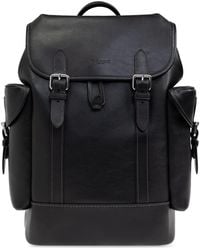 COACH - Hitch Backpack In Natural Full-grain Leather - Lyst