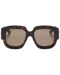 Gucci - Double G Square-Frame Sunglasses - Lyst