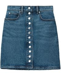 Alexander Wang - Denim Mini Skirt - Lyst