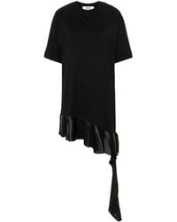 MSGM - Short-sleeve Cotton T-shirt Dress - Lyst