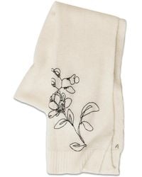 Twinset - Knitted Scarf With Floral Embroidery - Lyst