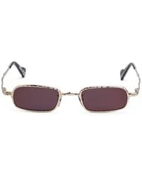 Kuboraum - Lunettes De Soleil À Monture Rectangulaire Effet Martelé - Lyst