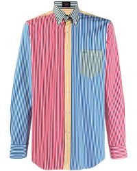 Paul & Shark - Striped Colour-Block Shirt - Lyst