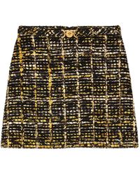 Versace - Tweed A-Line Mini Skirt - Lyst