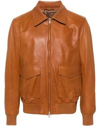 Lardini - Zip-up Leather Jacket - Lyst