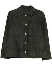 Max Mara - Button-Fastening Suede Jacket - Lyst