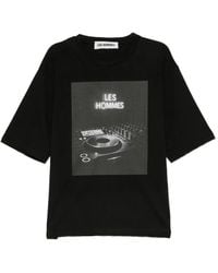 Les Hommes - T-Shirt À Imprimé Graphique - Lyst