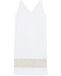 Carven - V-Neck Lace Midi Dress - Lyst