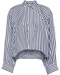 Sacai - Striped Classic-collar Shirt - Lyst