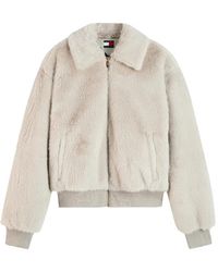 Tommy Hilfiger - Faux-Fur Bomber Jacket - Lyst
