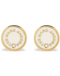 Marc Jacobs - Women Medallion Stud Earrings Cream - Lyst