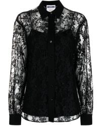 Moschino - Floral-Lace Button-Up Shirt - Lyst