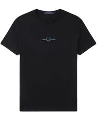 Fred Perry - Logo-embroidered Cotton T-shirt - Lyst