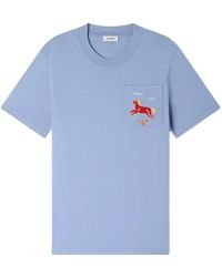 Sandro - Embroidered Horse Cotton T-Shirt - Lyst