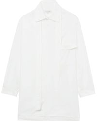 Yohji Yamamoto - Scarf-detail Cotton Shirt - Lyst