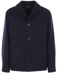 ZEGNA - Patch-Pocket Buttoned Shirt Jacket - Lyst