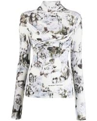 Off-White c/o Virgil Abloh - Pattern Print Long-Sleeve T-Shirt - Lyst