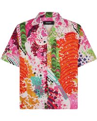 DSquared² - Overhemd Met Grafische Print - Lyst