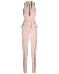 Elisabetta Franchi - Peplum-Waist Jumpsuit - Lyst