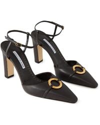 Manolo Blahnik - Querelle Pointed-Toe Ankle-Strap Pumps - Lyst
