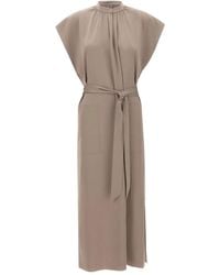 Filippa K - Belted Sleeveless Midi Dress - Lyst