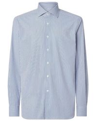 Corneliani - Striped Long-Sleeved Shirt - Lyst