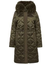 Betty Barclay - Quilted Faux-Fur-Trim Coat - Lyst