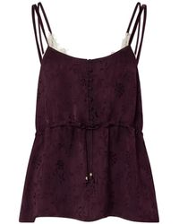 Liu Jo - Jacquard Satin Lingerie Top - Lyst