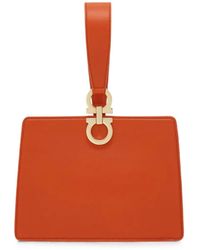 Ferragamo - Leather Mini Clutch - Lyst