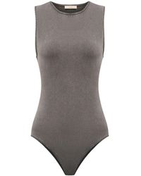 12 STOREEZ - Round-neck Cotton-blend Bodysuit - Lyst