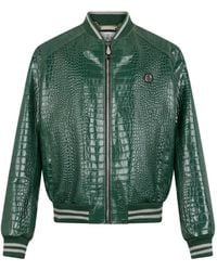Philipp Plein - Leren Bomberjack - Lyst