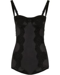 Dolce & Gabbana - Silk Bodysuit - Lyst