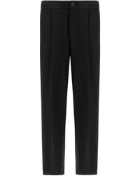 Herno - Wool-Twill Pleated Trousers - Lyst